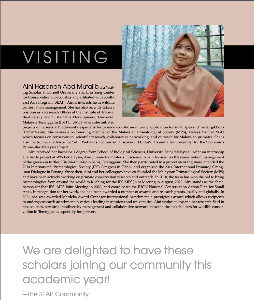 Southeast Asia Program: Visiting Fellow